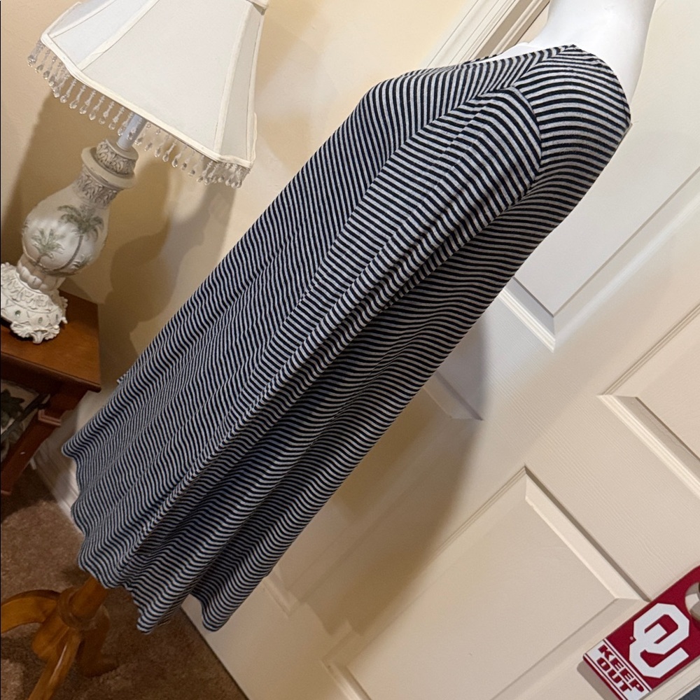 Andrea Jovine Black & Gray Striped Long-Sleeve Tunic. Medium. NWT - Picture 3 of 7
